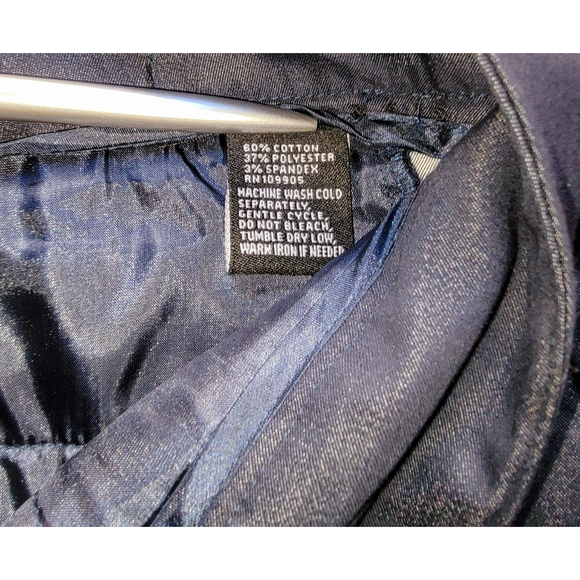 Essentials by Milano Women Plus Size 16 Navy Business Causal Denim Slack Pants - Picture 7 of 11